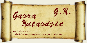 Gavra Mutavdžić vizit kartica